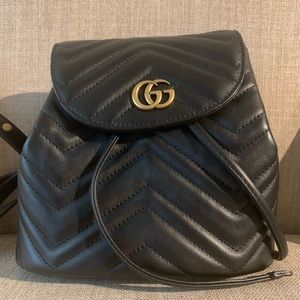 Gucci Matelassé Leather Mini Backpack - Black